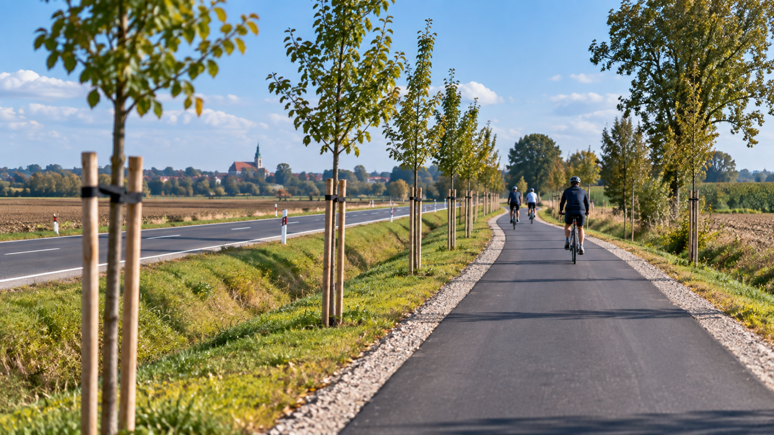 Nowa ścieżka rowerowa między Kruszą Zamkową a Ludziskiem